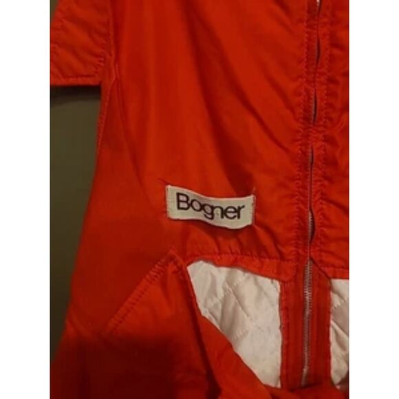 Bogner Red Snow Ski Bibs Overalls Snowboard Skiing Size 14 Long Vintage Retro - Picture 5 of 12